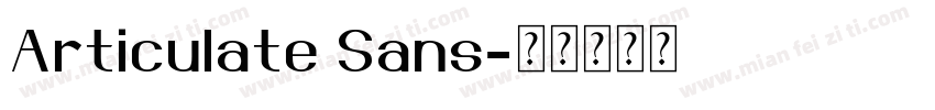 Articulate Sans字体转换
